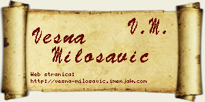 Vesna Milosavić vizit kartica